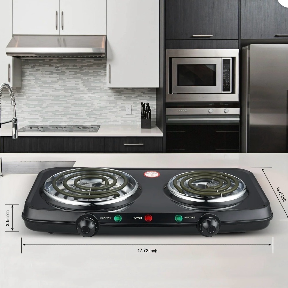 Mainstays Portable Double Burner and Hot Plate 120V~1800W - New in Box - Picture 2 of 8